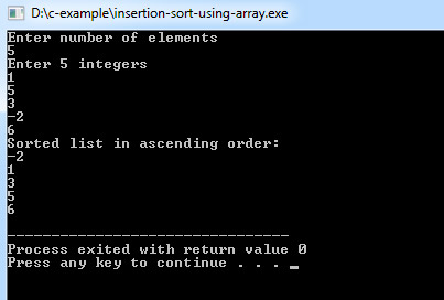 Insertion Sort Program In Java