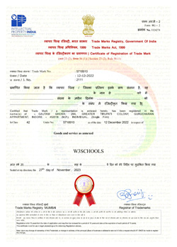 W3schools Trademark Certificate Class 42