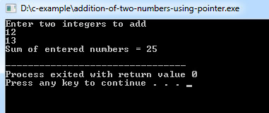 add-numbers-using-pointers-c