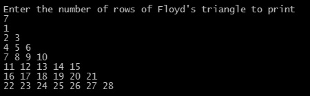 floyds-triangle-c