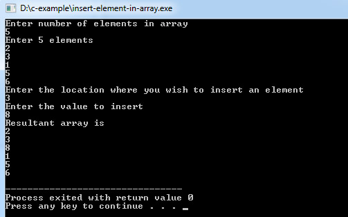 insert-array-c