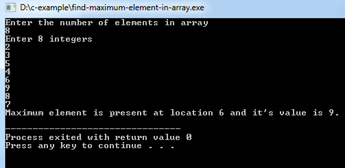maximum-array-c