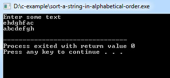 sort-string-c