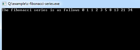 c-fibonacci-series