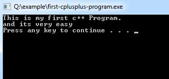 first-cplusplus-program