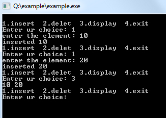 Representation of Queue as an Array