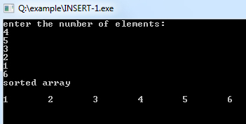 insertsort example