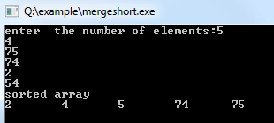 merge sort example